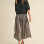 Short Sleeve Sweater Top in Black