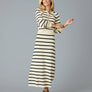 Paris Sweater Skirt in Black Stripe by Downeast