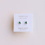 Mini Energy Gem Earrings in Green Onyx by JaxKelly