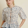Toile Print Collar Blouse