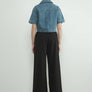 Denim Crop Top with Pocket by Aaron & Amber