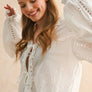Embroidery Detail Long Sleeve Blouse
