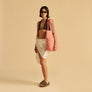 Ginny Terry Tote Bag in Guava by Slowtide
