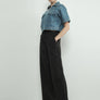 Denim Crop Top with Pocket by Aaron & Amber