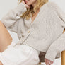 Textured V-Neck Cardigan
