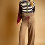 Color Mixed Knit Pants