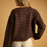 Striped Button Front Sweater Cardigan