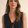 Tied Front Knitted Vest