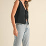 Tied Front Knitted Vest