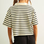 Stripe Pattern Short Sleeve Polo Shirt