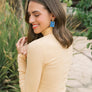 Blue Dot Dangle Earrings by Sunshine Tienda