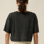Painted Horses Vintage-Wash Cropped Graphic Tee
