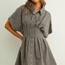 Gingham Patterned Shirt Dress