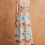 Riviera Dream Scalloped Sleeveless Midi Dress