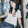 Texas ICON Crop Top T-Shirt in Ivory