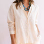 Ivory Eyelet Bermuda Button Down by Sunshine Tienda