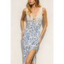 Au Revoir Empire Lace And Satin Contrast Maxi Dress