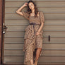 Victorian Floral Smocked Maxi Dress with Puff Sleeves and Ruffles