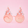 Christmas Tree Holiday Glasses | Pastel Pink