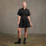Wide Pintuck Shirt Dress
