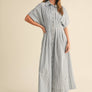 Striped Buttondown Shirt Dress