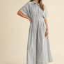 Striped Buttondown Shirt Dress