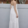 Lace Trim Button-Down Maxi Dress