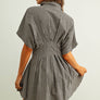 Gingham Patterned Shirt Dress