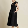 Scallop Collar Midi Dress