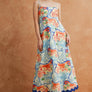 Riviera Dream Scalloped Sleeveless Midi Dress