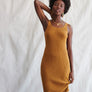 Foundation Sweater Dress in Golden Brown by WVN