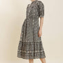 Floral Ruffle Midi Dress