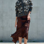 Fuzzy Nordic Floral Diamond Knit Cardigan