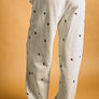 Heart Embroidered Sweat Pants