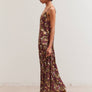 Develop Fabric Sleeveless Floral Print Dress