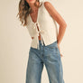 Tied Front Knitted Vest