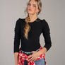 Prima Tee in Black Beauty by Downeast