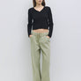The Faye Top | Knit Pointelle Cardigan Top by All Row
