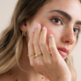Illusion Double Hoop Gold Earrings by JaxKelly