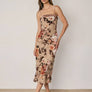 Floral Velvet Burnout Midi Dress