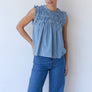 Gingham Ruffle Blouse
