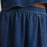 Soft Denim A Line Skirt with Pocket