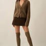 Confetti Button-Front Cardigan Sweater