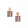 Desert Stripe Block Dangle Earrings by Sunshine Tienda