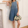 Denim Circle Mini Dress