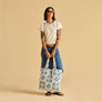 The Dream Terry Tote Bag in Lagoon by Slowtide
