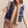 Shepherd-Lined Patched Denim Vest by amente