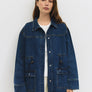 The Aster Jacket | Denim Drawstring Jacket by All Row