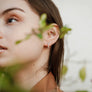 Silver Hoop Pave White CZ Earrings by JaxKelly