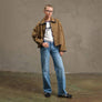 Collar Jacket with Contrast Stitching
